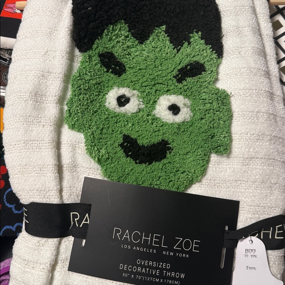 NWT Rachel Zoe Frankenstein Throw Blanket